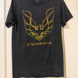 Firebird Charcoal Tee with Gold Logo